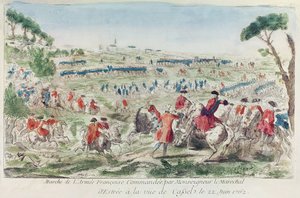 1762年6月22日、カッセルでマーシャルデストレーが指揮したフランス軍 作： French School